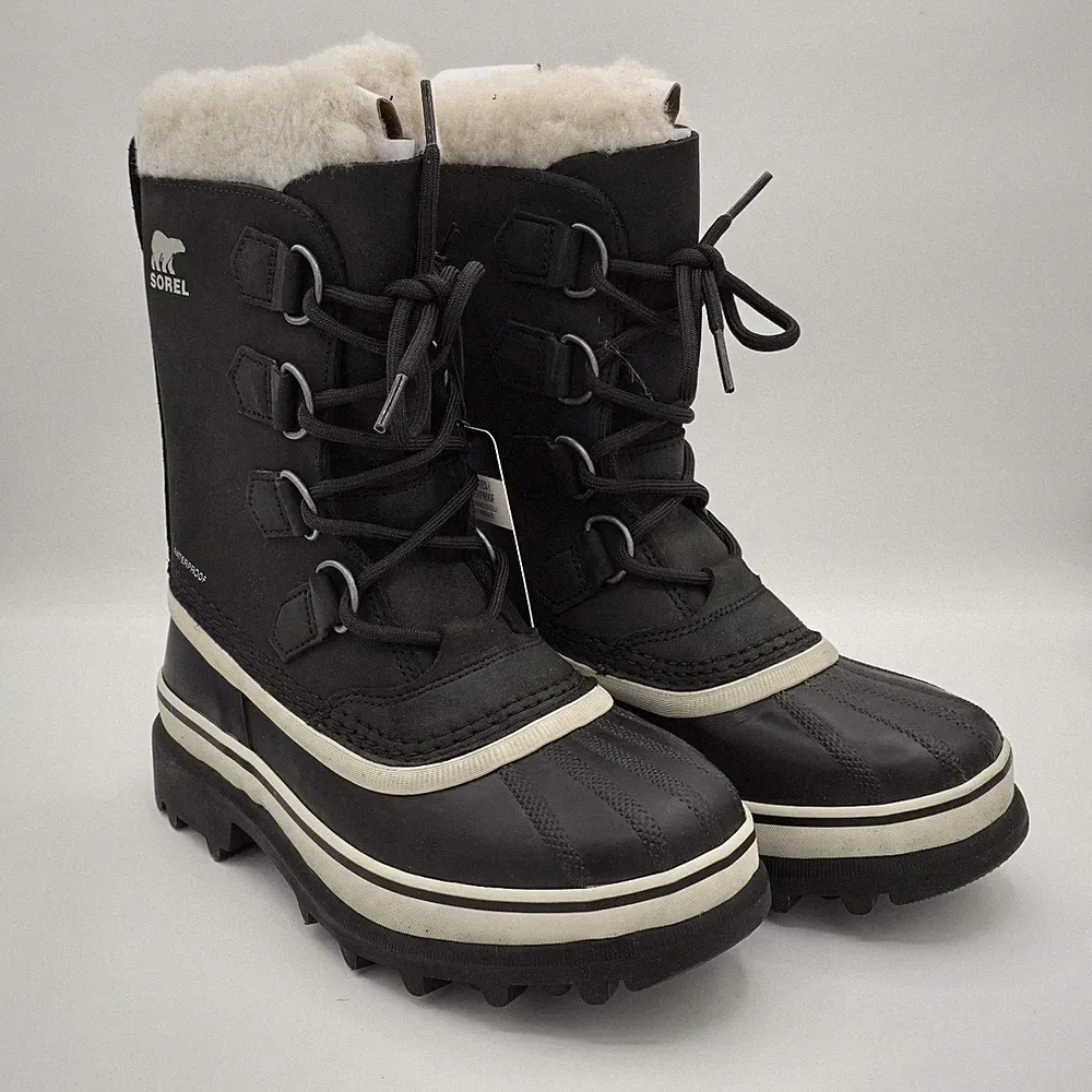 Sorel “CARIBOU” WP Men’s Insulated Waterproof Snow Boot [Black/Stone] - NEW